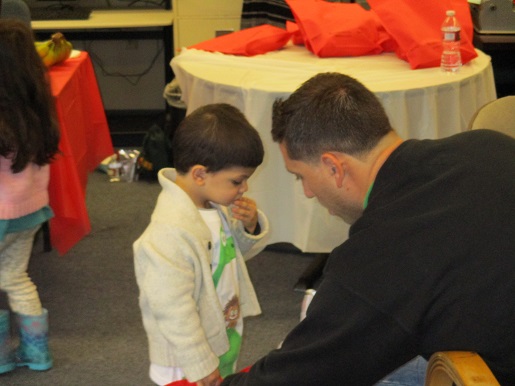 A little boy and his father